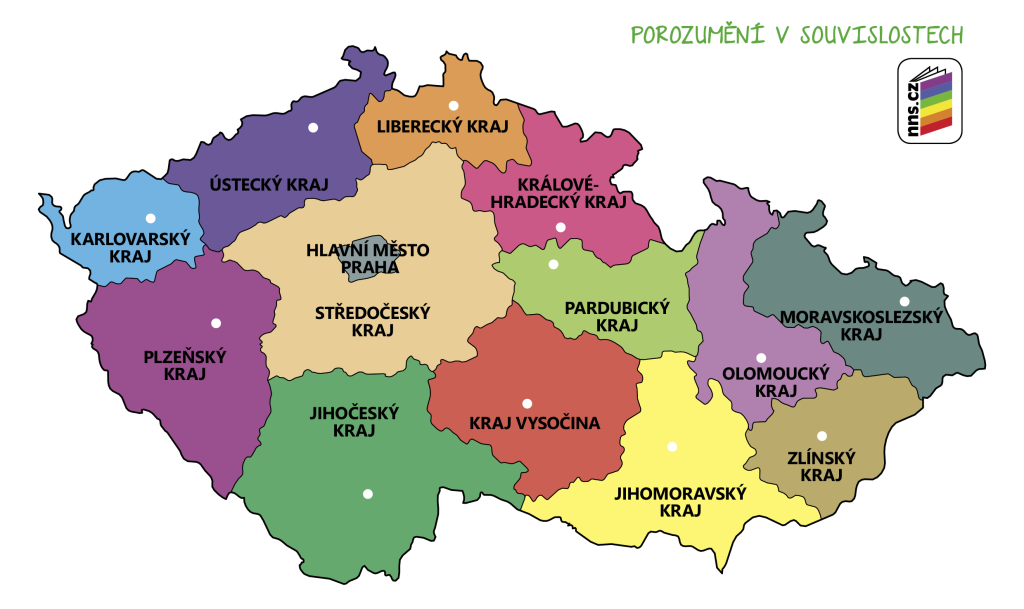 Mapa krajů České republiky